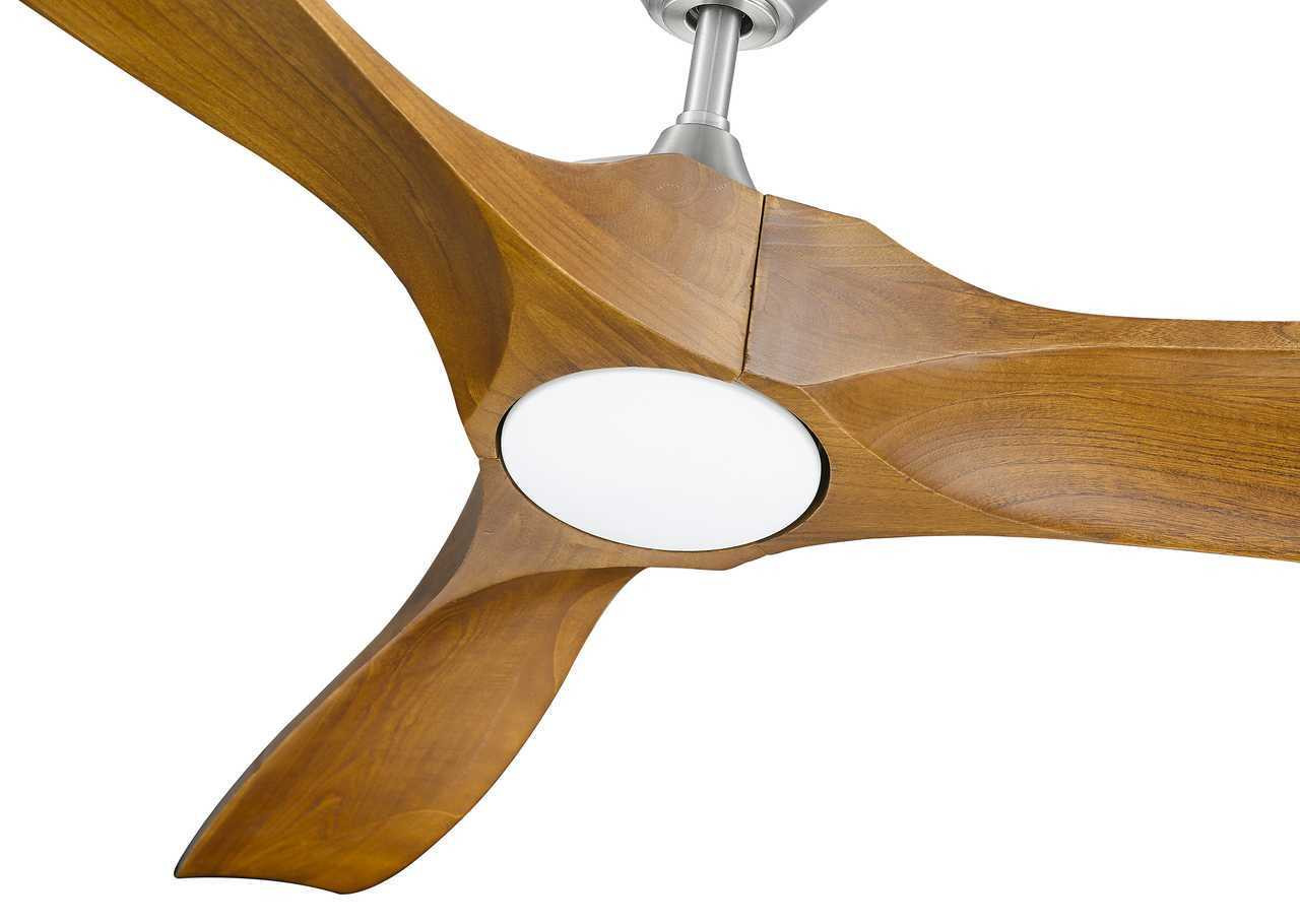 Woodern 60" Matte Black & Weathered Oak Smart Ceiling Fan By Mirage Fans