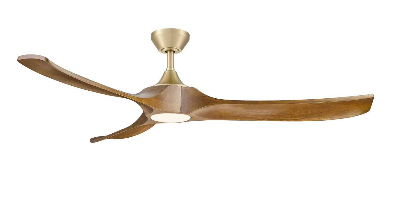 Woodern 60" Matte Black & Weathered Oak Smart Ceiling Fan By Mirage Fans