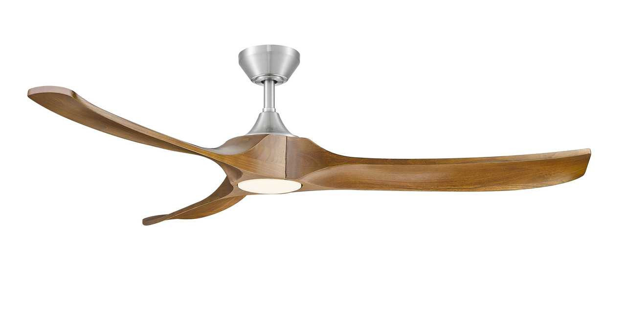 Woodern 60" Matte Black & Weathered Oak Smart Ceiling Fan By Mirage Fans
