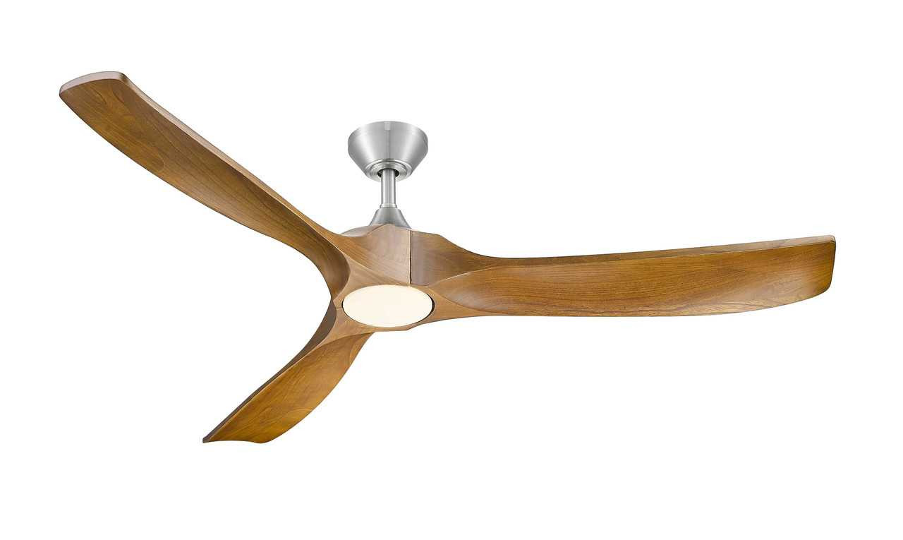Woodern 60" Matte Black & Weathered Oak Smart Ceiling Fan By Mirage Fans