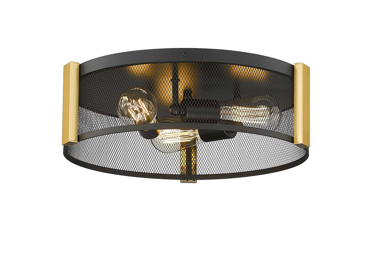 3-Light Multi-Finish Flush Mount by Mirage Lighting Lighting