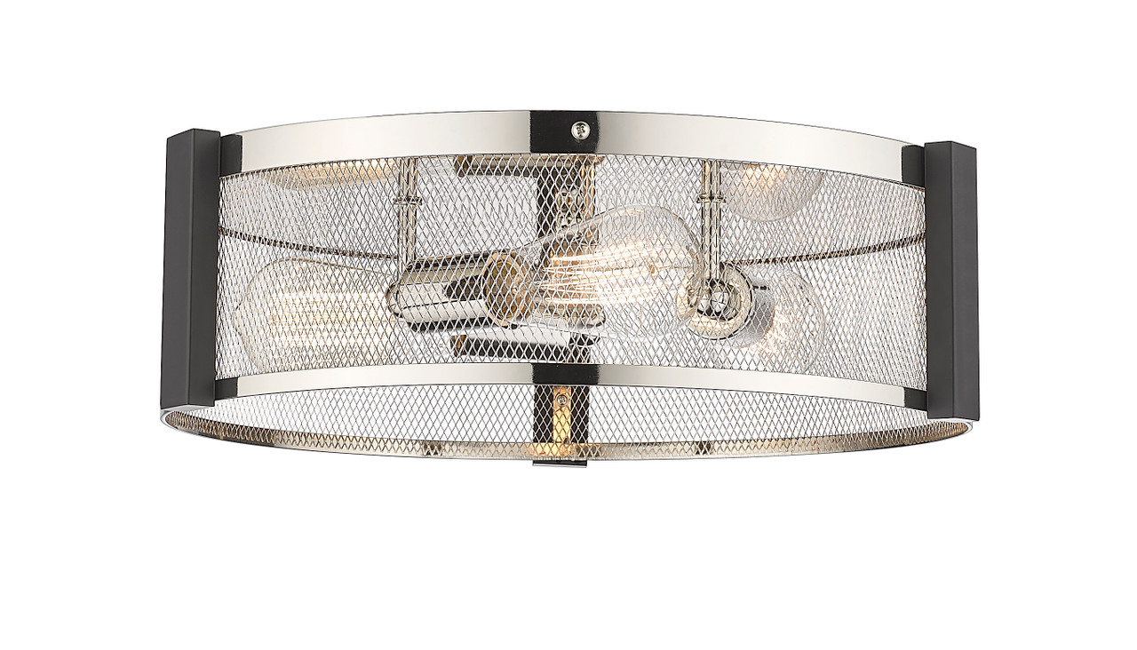 3-Light  Multi-Finish Flush Mount by Mirage Lighting