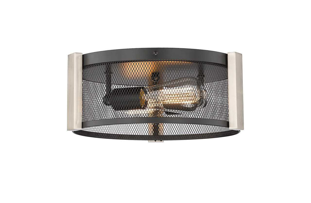 3-Light Multi-Finish Flush Mount by Mirage Lighting Lighting