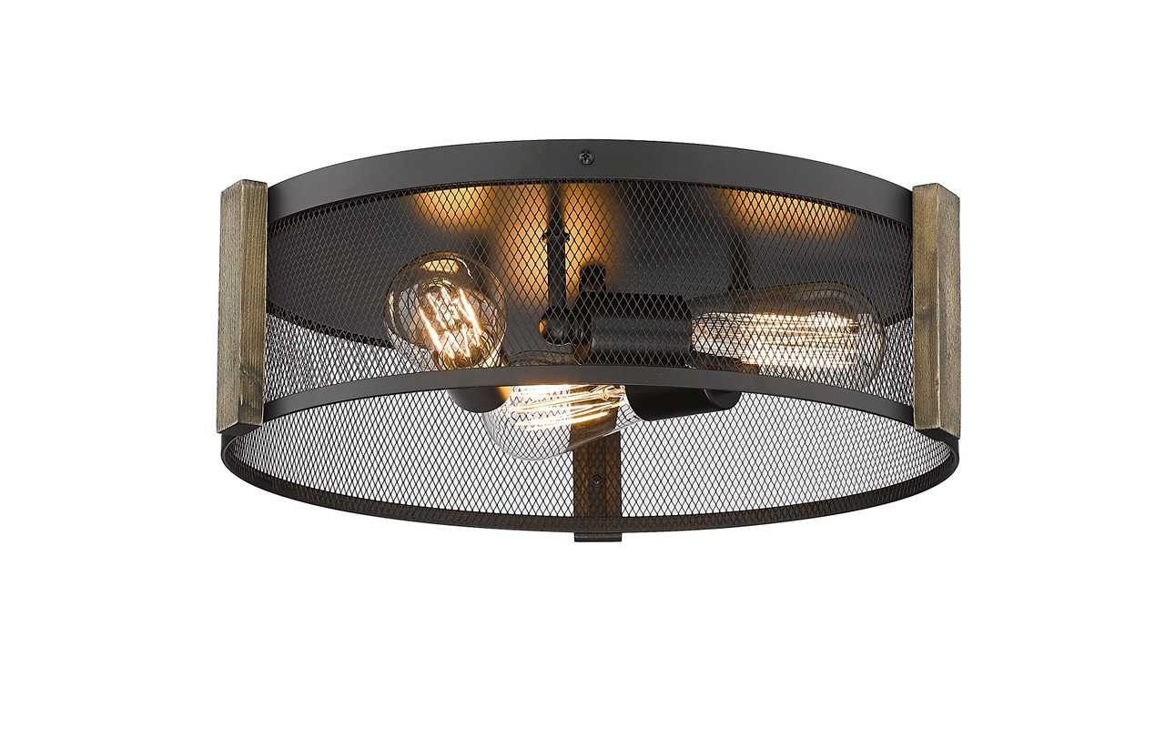 3-Light Multi-Finish Flush Mount by Mirage Lighting Lighting