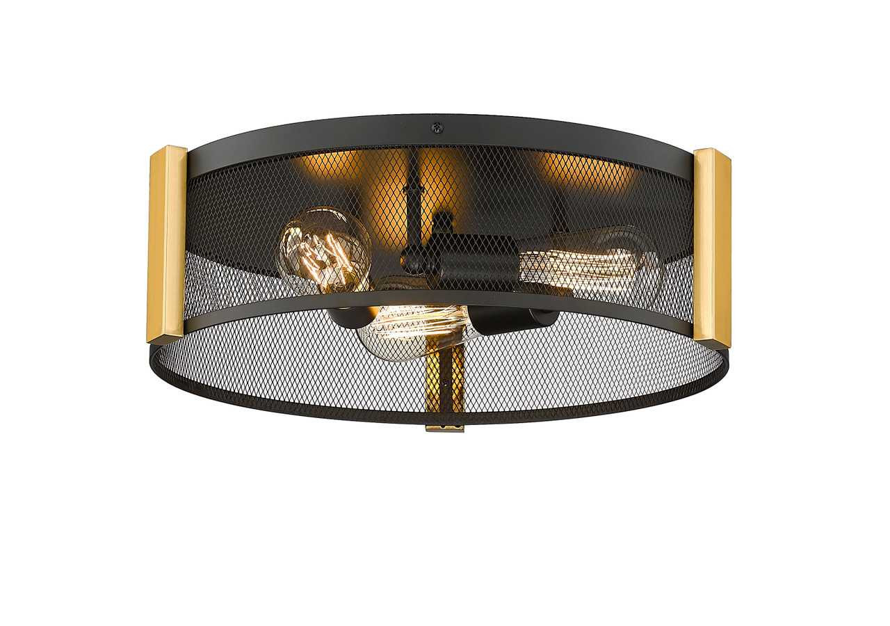 3-Light Multi-Finish Flush Mount by Mirage Lighting Lighting