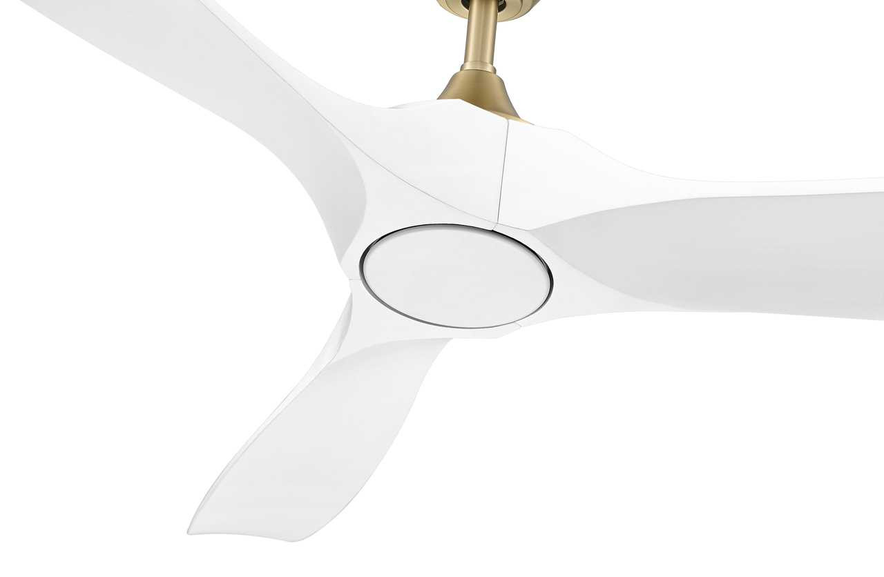 Copy of Woodern 60" Matte White with Gold Accents Smart Ceiling Fan By Mirage Fans