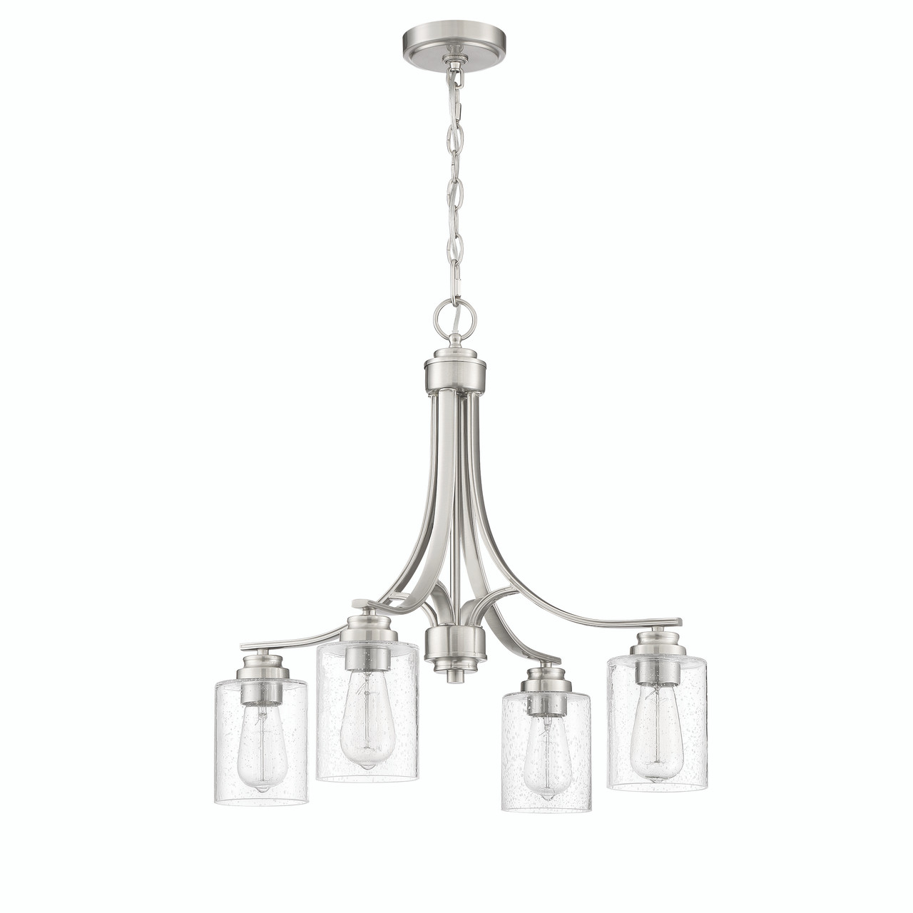 Bolden 4-Light Clear Seeded Glass Down 