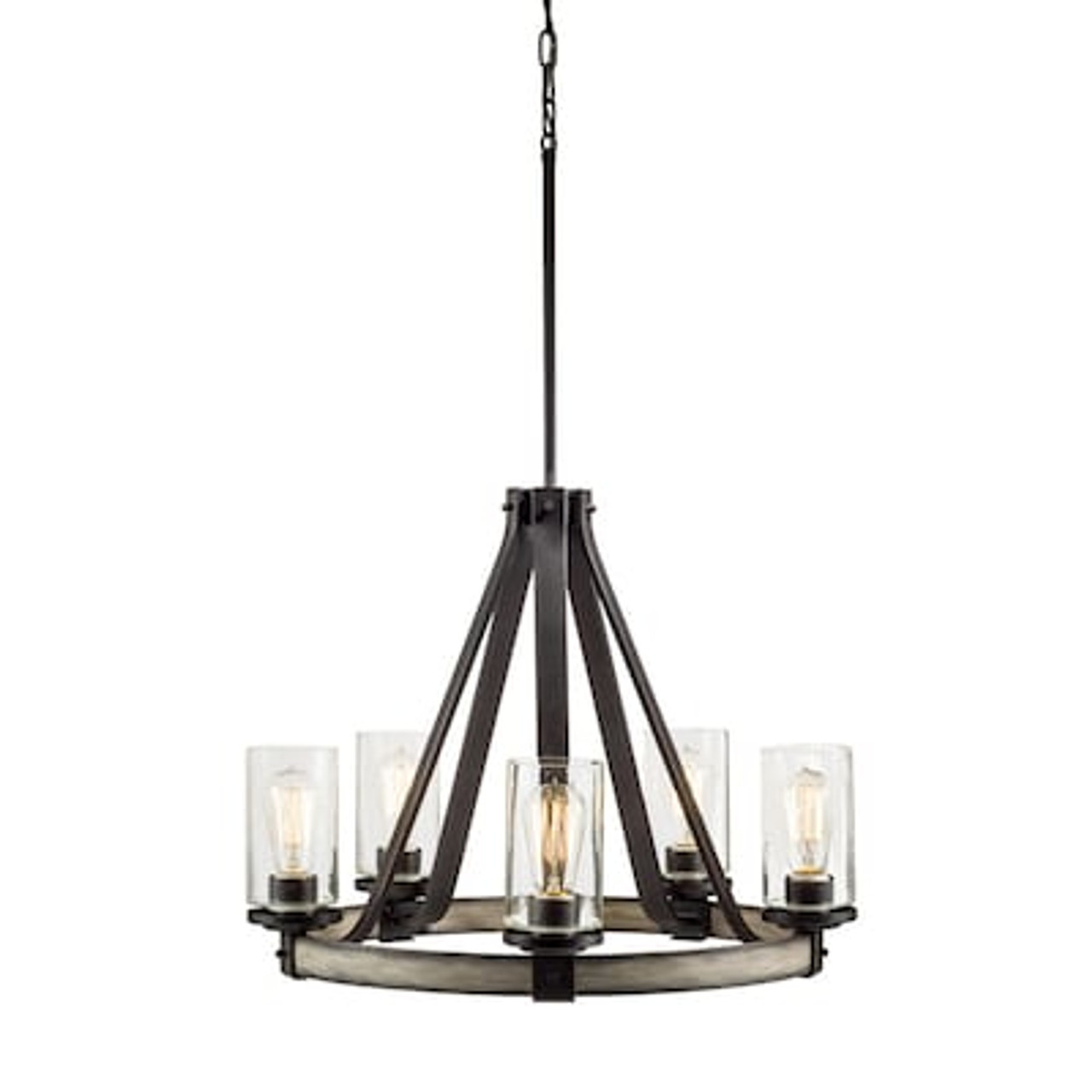 kichler barrington 5 light chandelier