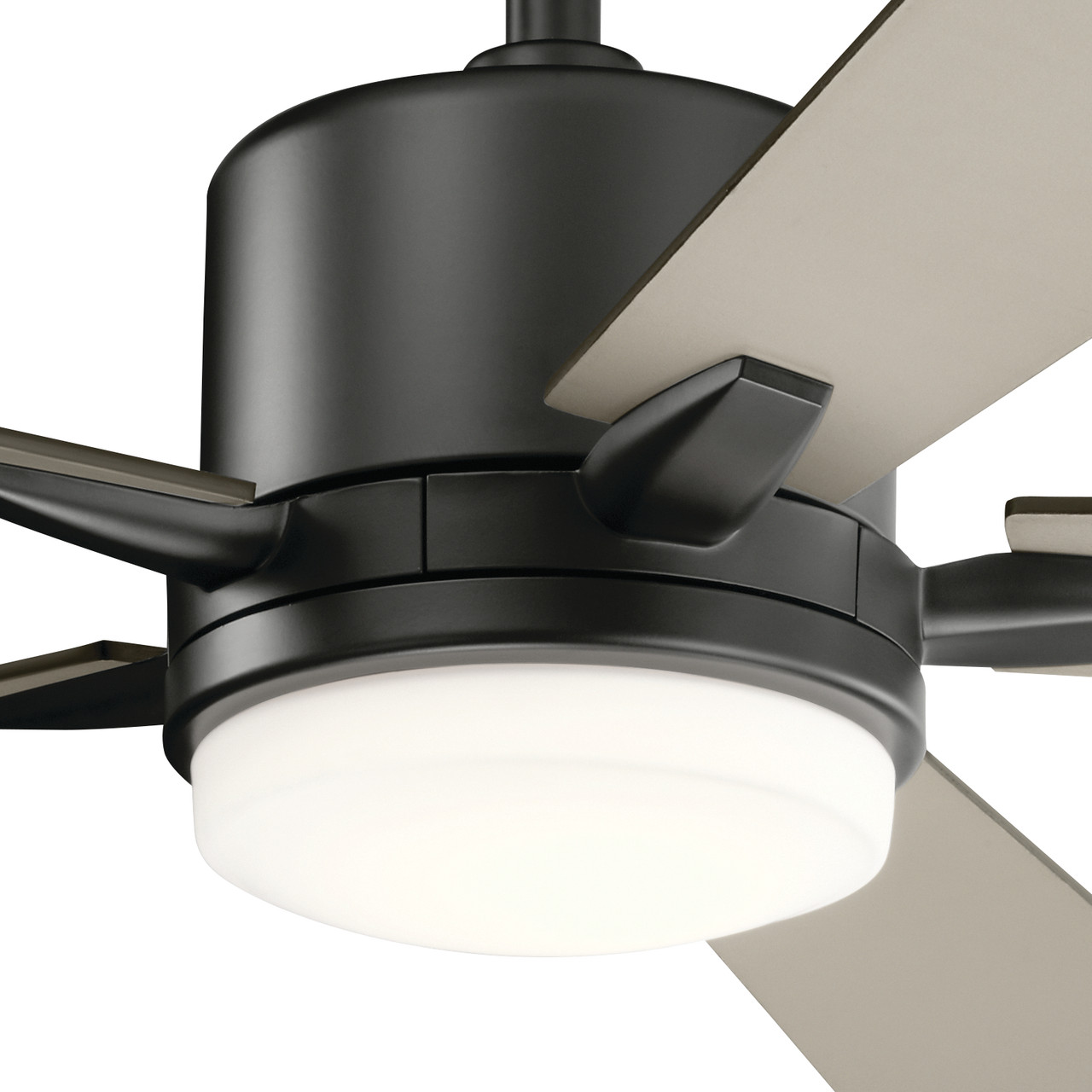 Lucian LED 52" Satin Black Dimmable Reversible 5Blade Ceiling Fan By
