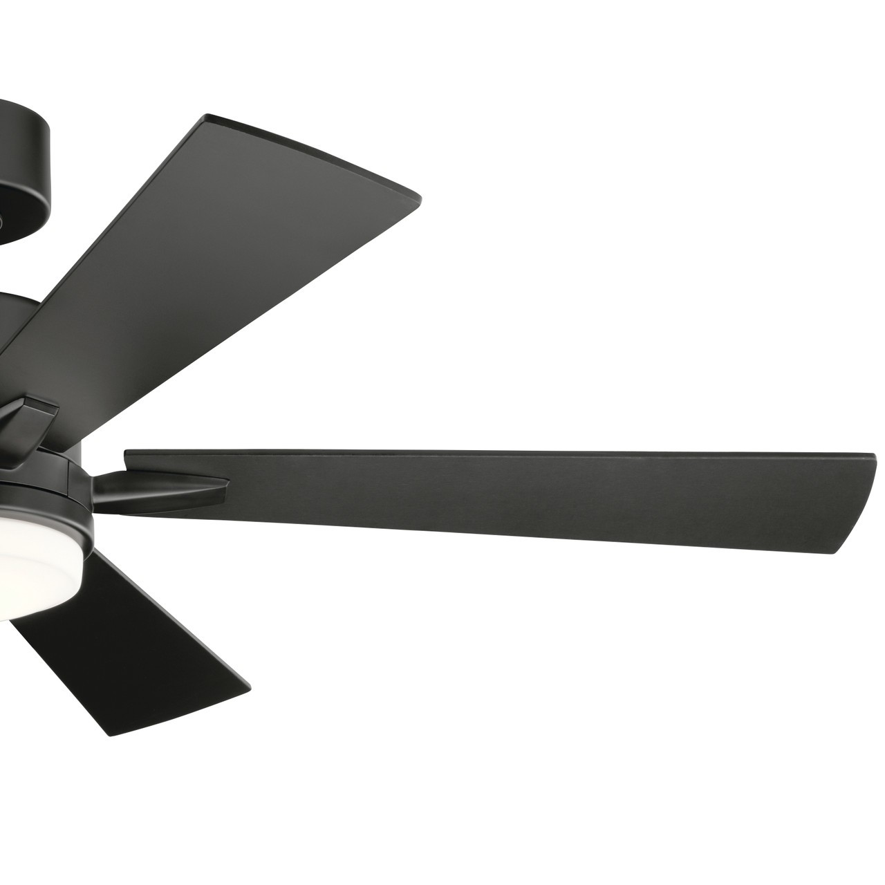 Lucian LED 52" Satin Black Dimmable Reversible 5Blade Ceiling Fan By