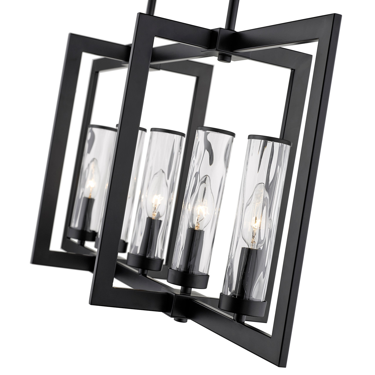 6978-5L, Glacier 5-Light Clear Water Glass Linear Pendant By Mirage Lighting 6978-5L, Glacier 5-Light Clear Water Glass Linear Pendant By Mirage Lighting