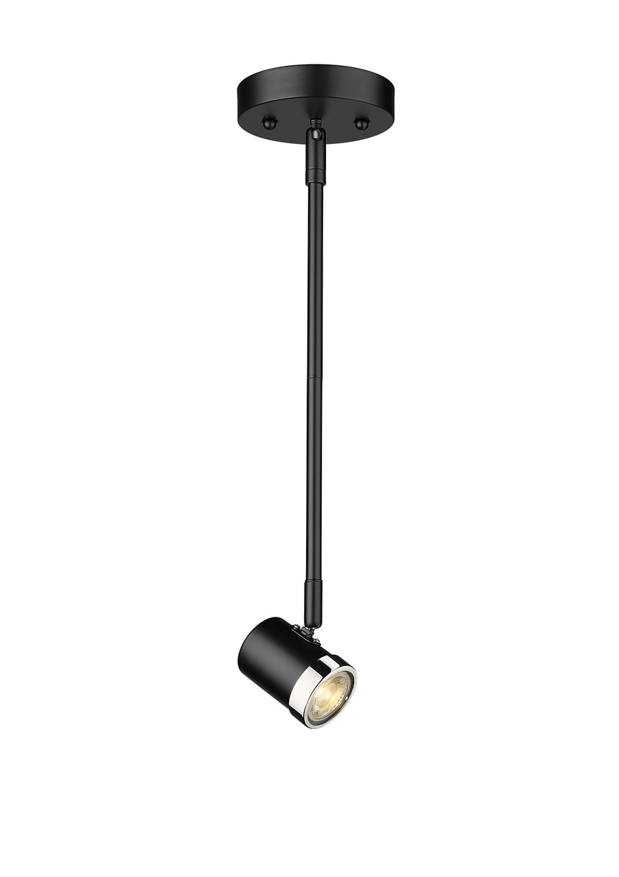 Spot-On Single Light Multi-Finish Black Track by Mirage Lighting 