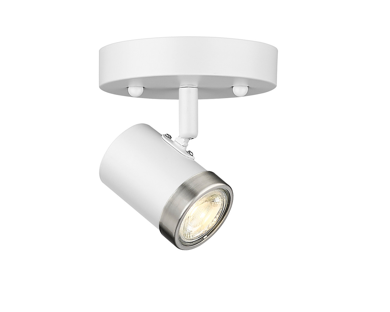 Spot-On Single Light Multi-Finish White Track by Mirage Lighting