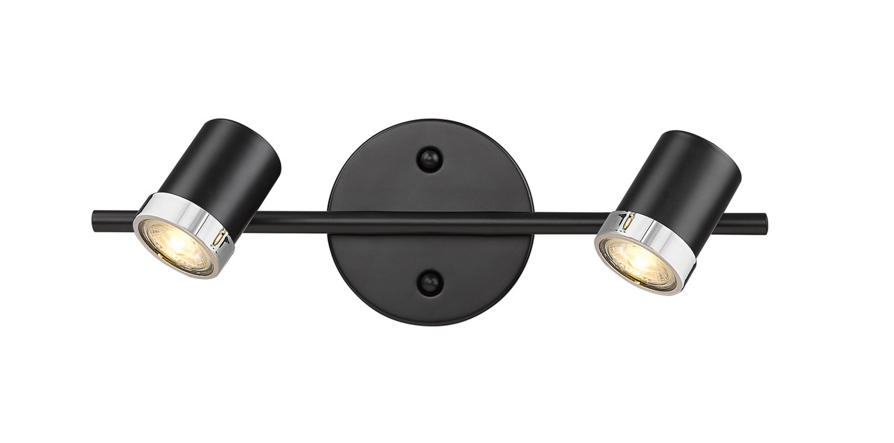 Spot-On Two Light Multi-Finish Black Track by Mirage Lighting | The 
