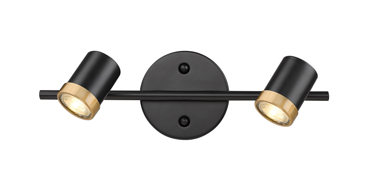 Spot-On Two Light Multi-Finish Black Track by Mirage Lighting
