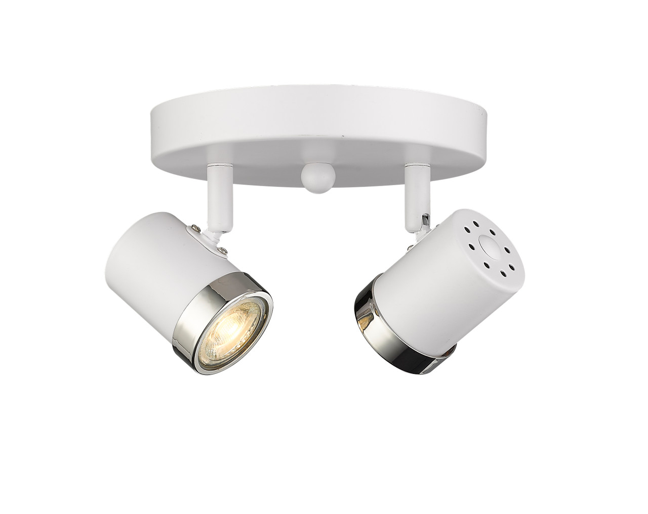 Spot-On Two Light Multi-Finish Flush Mount White Track by Mirage Lighting