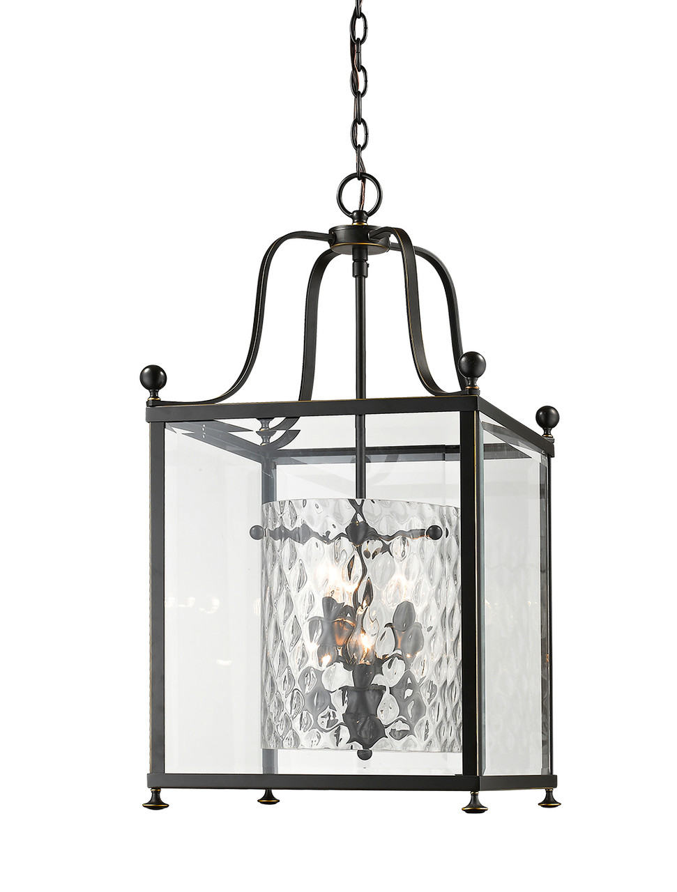 A photo of the Lauren 6-Light Bronze Pendant By Mirage Lighting
