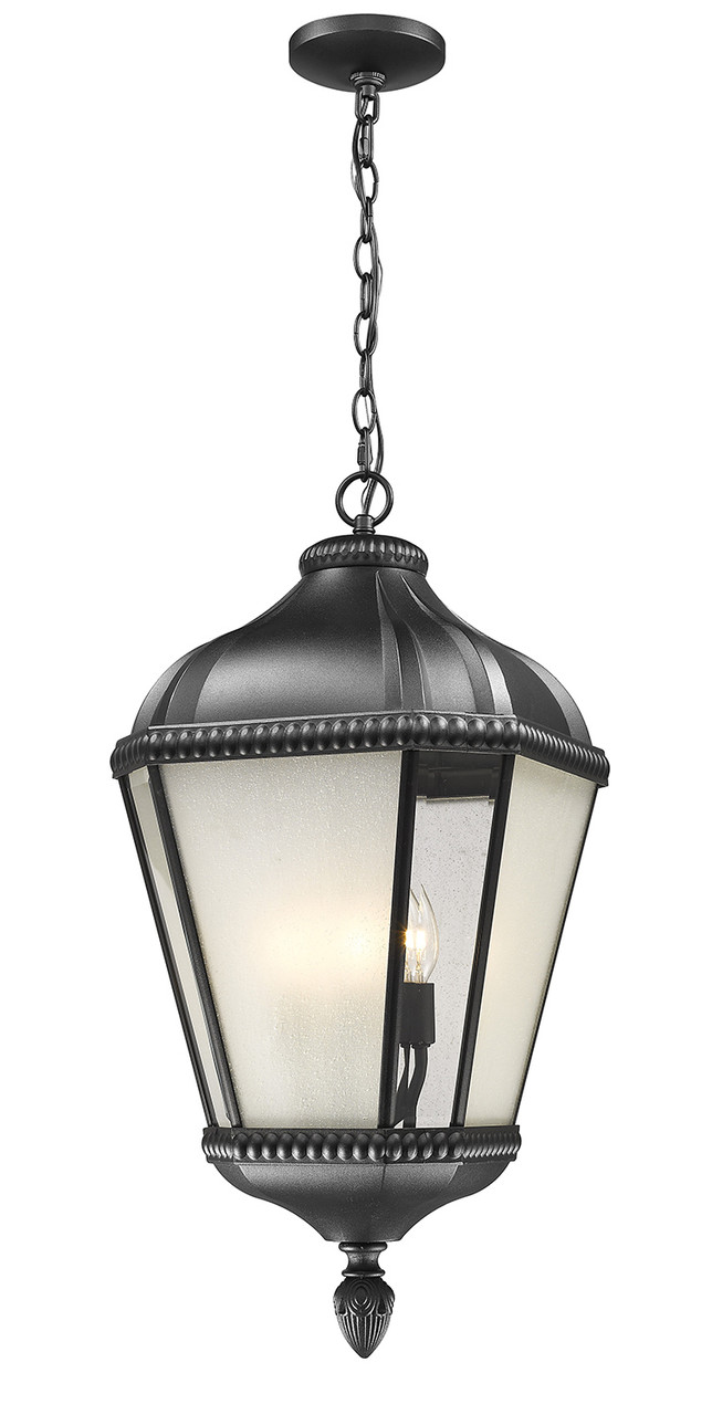 Port 4-Light Black Outdoor Hanging Lantern By Mirage Lighting