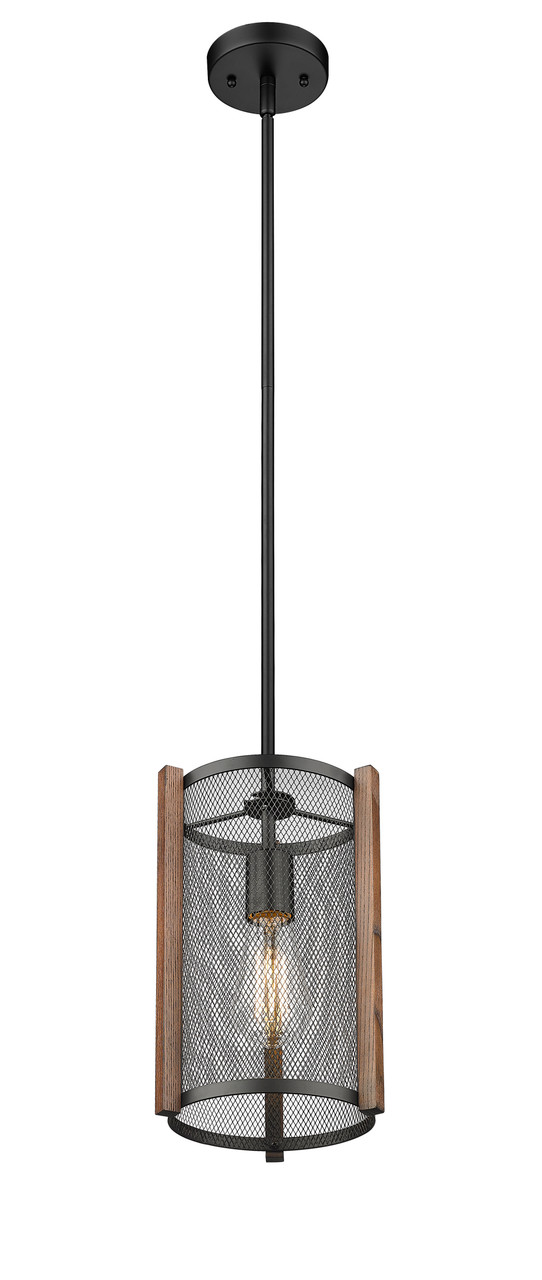 One Light Multi-Finish Mini-Pendant by Mirage Lighting  P440MPBK-MF