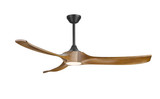 Woodern 60" Matte Black & Walnut Smart Ceiling Fan By Mirage Fans
