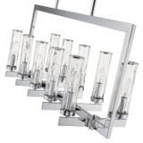 6978-10L-CH, Glacier 10-Light Clear Water Glass Linear Pendant By Mirage Lighting