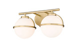 Orbit 2-Light Vanity Oxidized Gold By Mirage Lighting