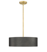 Piston 3-Light Pendant Plated Titanium Dark & Oxidized Aged Gold Spanish Alabaster Stone Diffuser By Modition