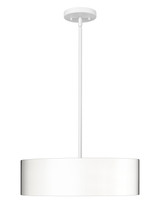 Piston 3-Light Pendant Polished Nickel & Flat White Spanish Alabaster Stone Diffuser By Modition