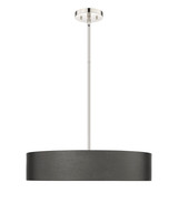 Piston 5-Light Pendant Plated Titanium Dark & Polished Nickel Spanish Alabaster Stone Diffuser By Modition