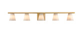 Ironstone 5 Light Vanity in Oxidized Gold and Carved Alabaster Stone, Modern LED Vanity Light, Modern Bathroom Wall Light