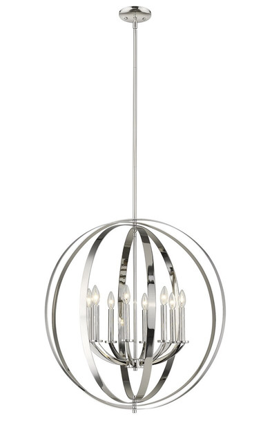 A photo of the Pellet 8-Light Chandelier By Mirage Lighting