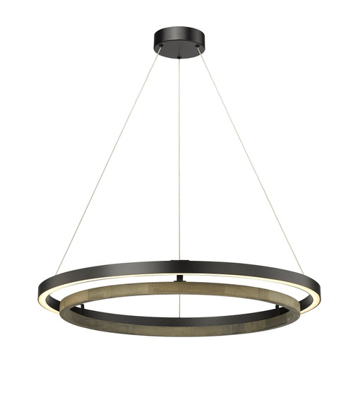 Du-Ring Black & Gray Wood Duo 30 Inch Integrated LED Ring By Modition