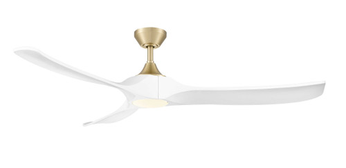 Copy of Woodern 60" Matte White with Gold Accents Smart Ceiling Fan By Mirage Fans