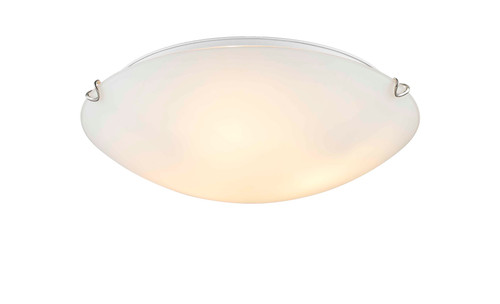 A photo of the White 3-Light Flush Mount By Mirage Lighting