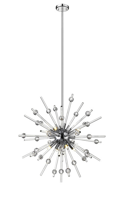 A photo of the Starburst 8-Light Chandelier By Modition Lighting