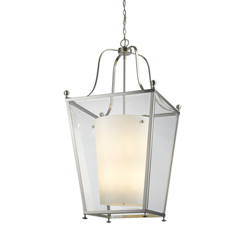 9011P-8-BN-OF, Louise 8-Light 42" Brushed Nickel Lantern By Mirage Lighting