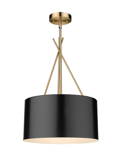 Twizzle Three Light Black Pendant by Mirage Lighting