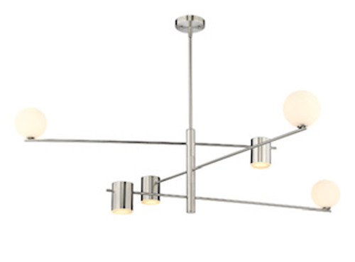 Modo 6-Light  Up/Down Brushed Nickel Pendant By Mirage Lighting