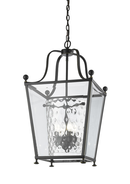 A photo of the Louise 4-Light Bronze Lantern By Mirage Lighting