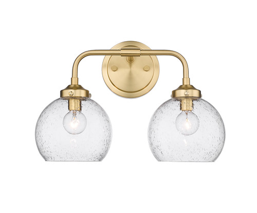A photo of the Walden 2-Light Oxidized Gold Vanity Light By Mirage Lighting