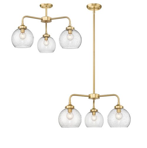 Walden 3-Light Oxidized Gold Dual Mount Chandelier By Mirage Lighting