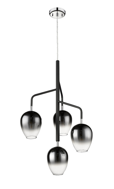 A photo of the Smoked 4-Light Pendant By Mirage Lighting