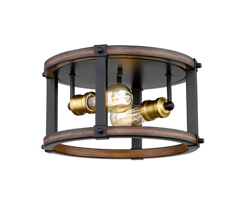 Landon 2 Light Vanity Ribbed Glass by Z-Lite