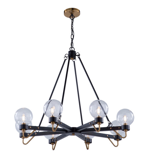 Brass 8-Light Chandelier