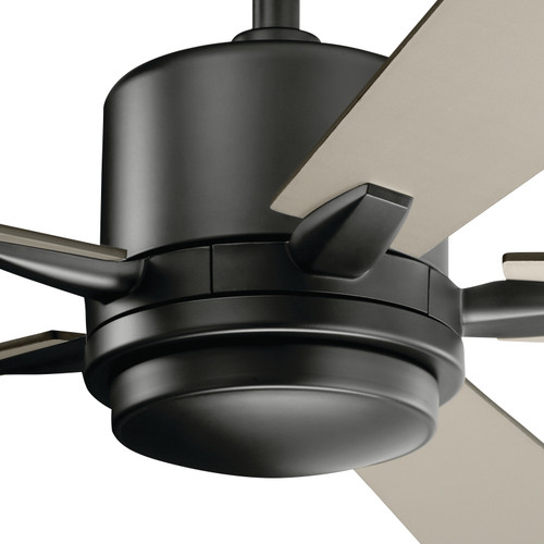 Lucian LED 52" Satin Black Dimmable Reversible 5Blade Ceiling Fan By
