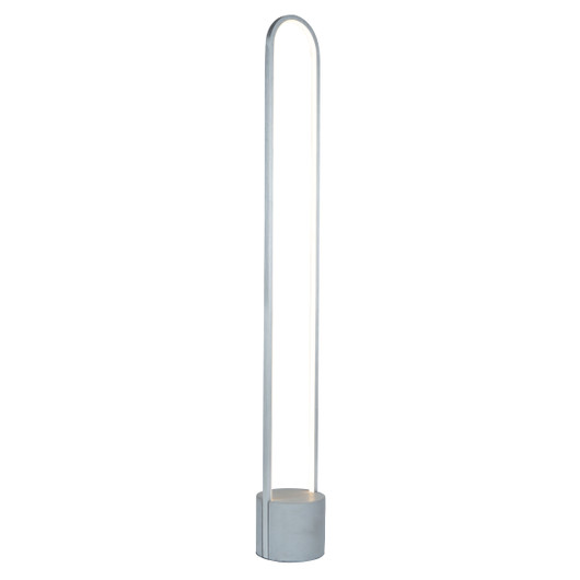 Cortina AC7592BA Floor Lamp In Brushed Aluminum with Grey Base