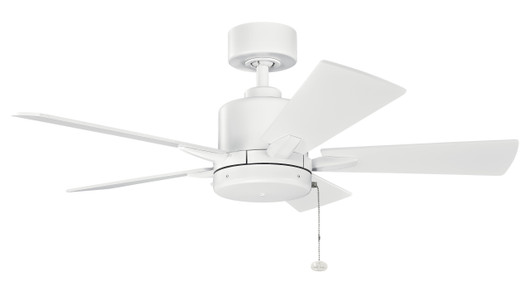 Matte White 5-Blade Ceiling Fan By Kichler