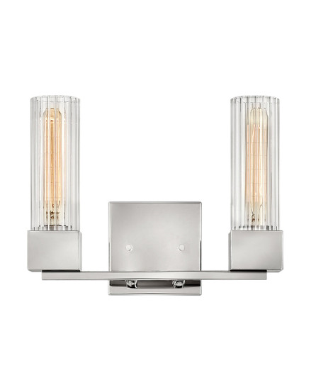 5972PN, Xander 2-Light Polished Nickel Vanity Light By Hinkley