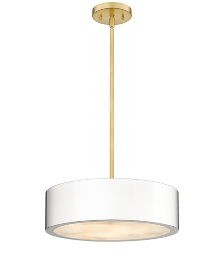 Piston 5-Light Pendant Flat White & Oxidized Aged Gold Spanish 