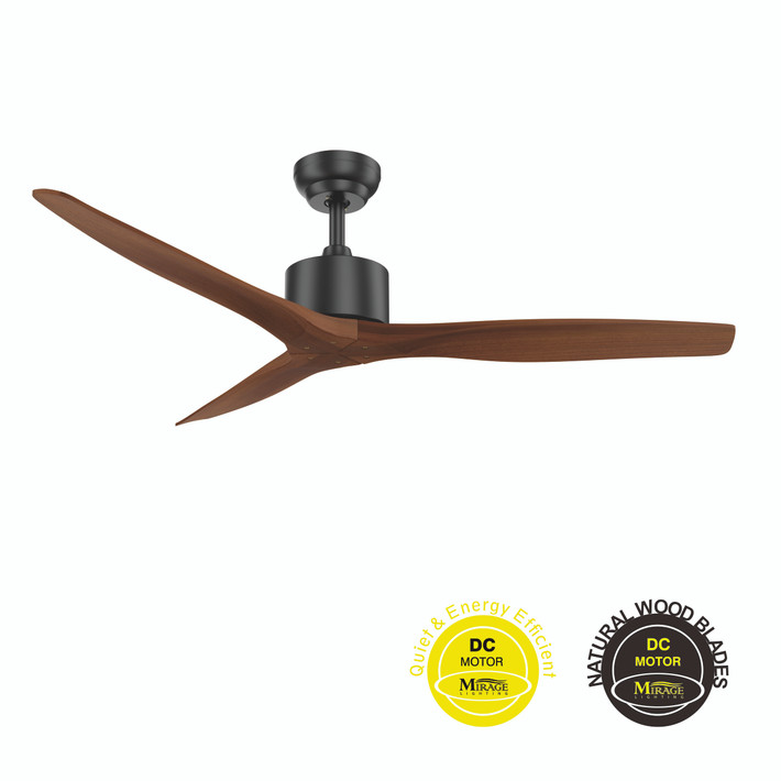 9083MBK(Matte Black/Wood Blades)
52", 3 Blade, Energy Efficient